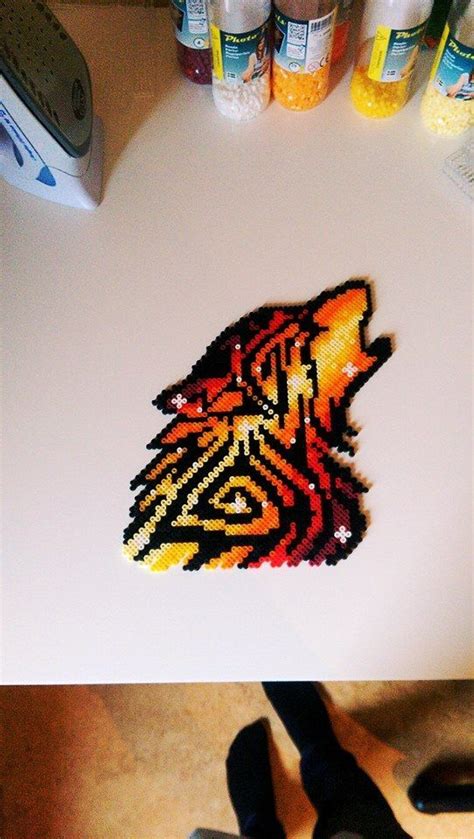 Wolf nabbi perler beads diy perler bead crafts perler beads designs hama beads patterns – Artofit