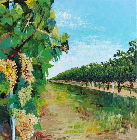 Vineyard Painting Vineyard Oil Vineyard Canvas Original Art by | Etsy