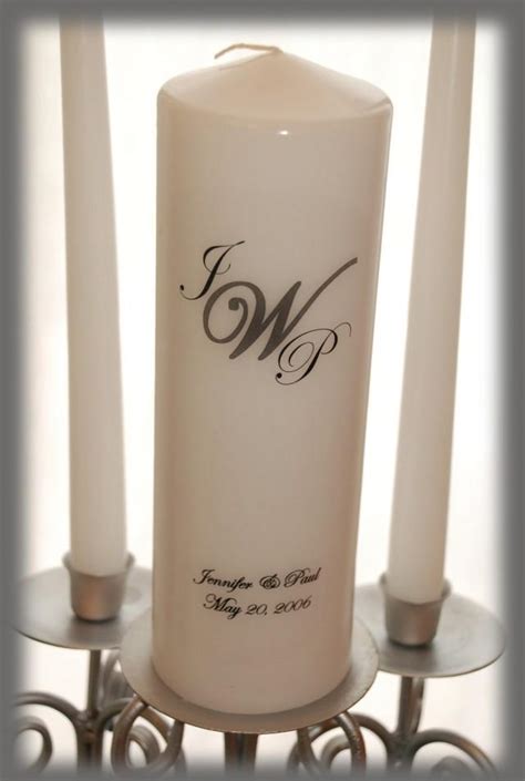 Personalized Monogram Unity Candle SET, Wedding Candles, Weddings ...