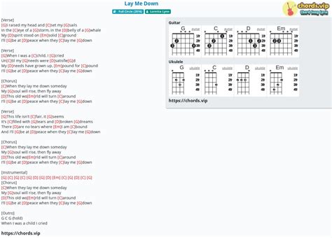 Chord: Lay Me Down - tab, song lyric, sheet, guitar, ukulele | chords.vip