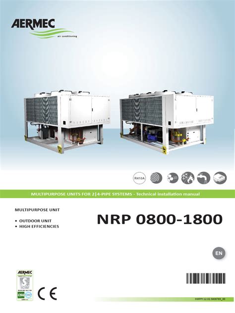 Aermec NRP Installation Manual Eng | PDF | Heat Pump | Water Heating