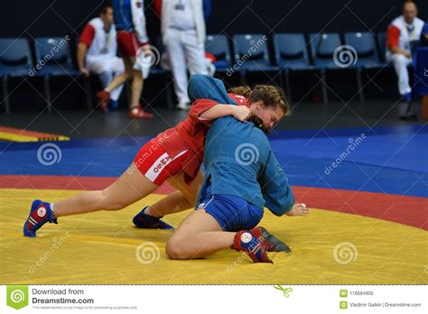 Orenburg, Russia - October 29, 2016: Girls Compete in Self-defense without Weapons Editorial ...