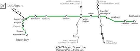 LA metro green line map - Metro green line map Los Angeles (California ...