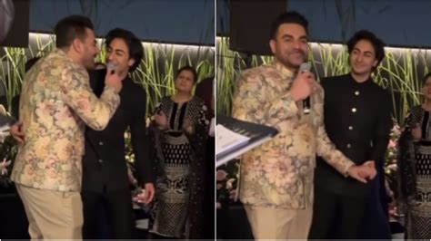 Video Arhaan Khan sings at father Arbaaz Khan's second wedding with makeup artist Shura Khan ...