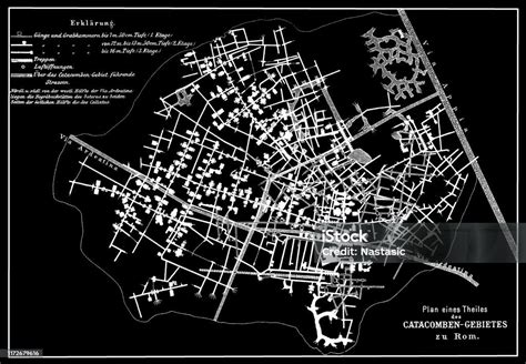 Plan Of The Catacombs In Rome Stock Illustration - Download Image Now ...