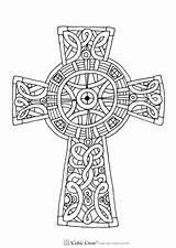 Celtic Cross Coloring Page Printable  sketch template