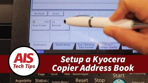 How to Setup your Kyocera Copier's Address Book and One Touch Keys