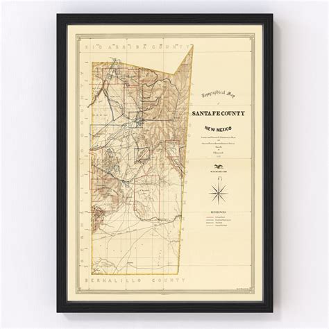 Santa Fe County, 1888 Map : SantaFe