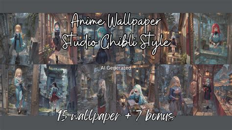 Anime Studio Ghibli Style 15 Wallpaper Images Pack | AI Generated