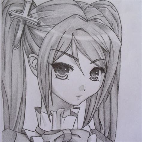 Cute Anime Girl Pencil Drawing | Images and Photos finder