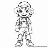 Overalls Coloring Pages  Free & Printable sketch template