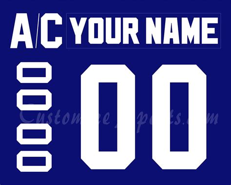 Toronto Maple Leafs Customized Number Kit For 1992-1997 Blue Jersey ...