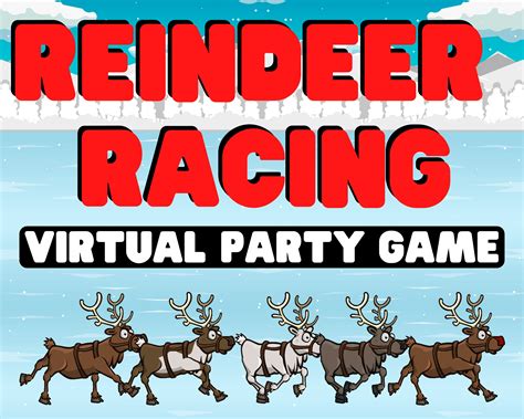 Christmas Party Game Virtual Reindeer Racing Christmas | Etsy