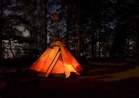 HD wallpaper: camping tent in forest during night, orange tend surrounded by trees during ...