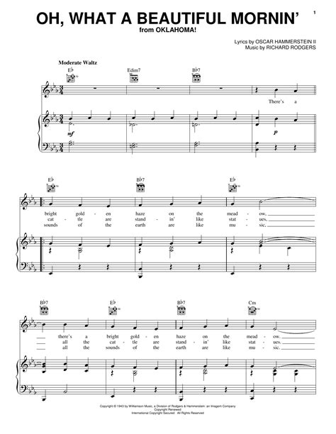 Oh, What A Beautiful Mornin' | Sheet Music Direct