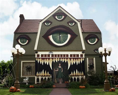 artist transforms her parents' home into a haunted monster house for ...