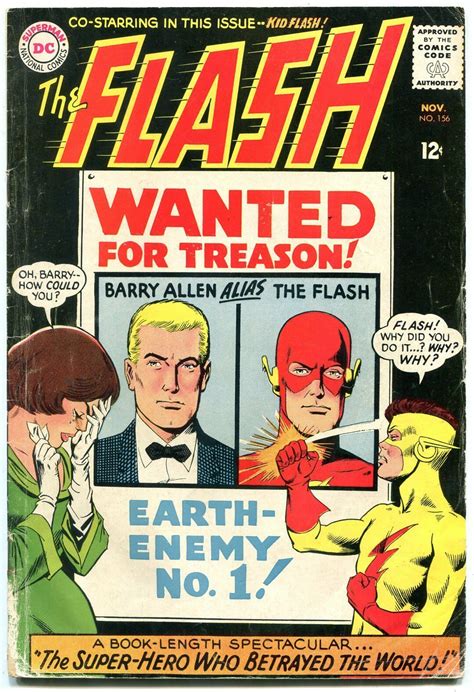 Flash #156 1965-Barry Allen Cover-Dc Comics-Babe Ruth G | Comic Books ...