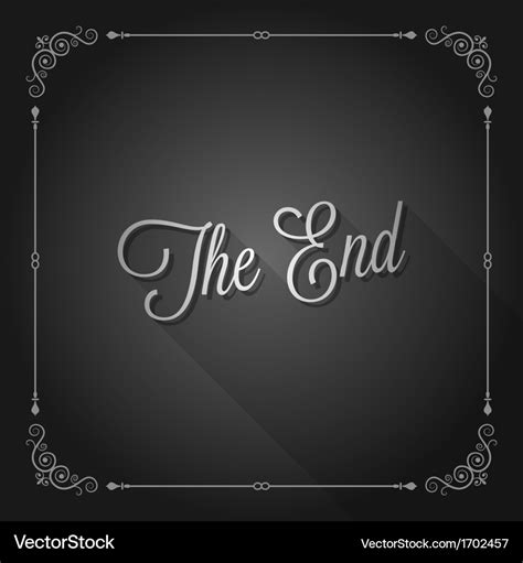 End sign movie ending frame Royalty Free Vector Image