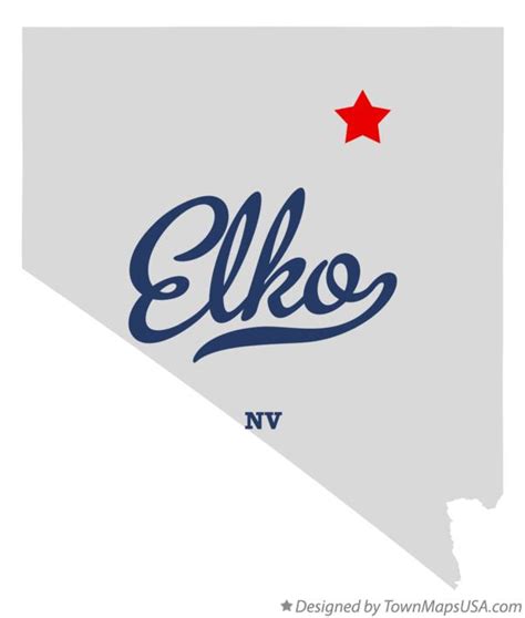 Map of Elko, NV, Nevada