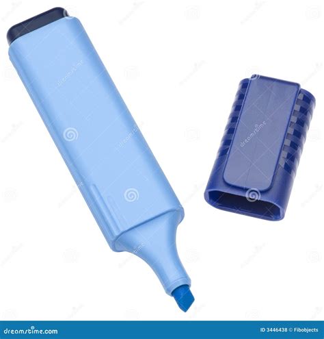 Blue Highlighter Pen stock photo. Image of clipped, highlighter - 3446438