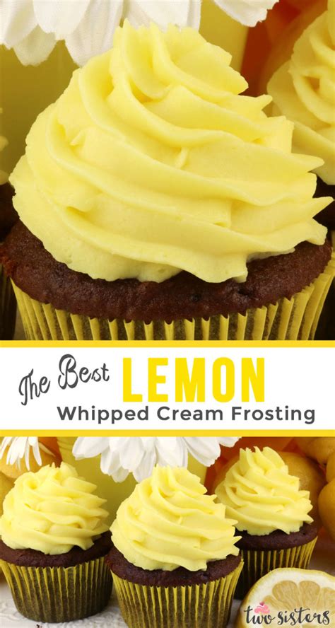 The Best Lemon Whipped Cream Frosting - Two Sisters