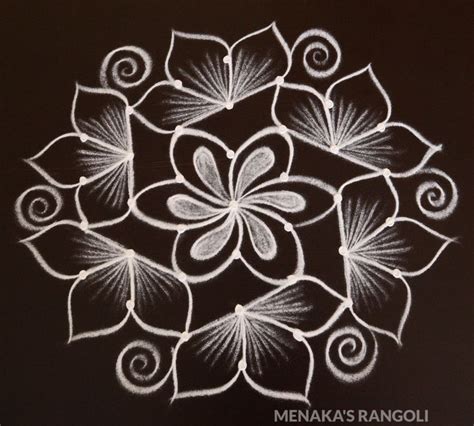 Easy 7 to 4 Dots Rangoli Designs | Simple Chukkala Muggulu | Easy Dots Kolam Designs | Easy ...