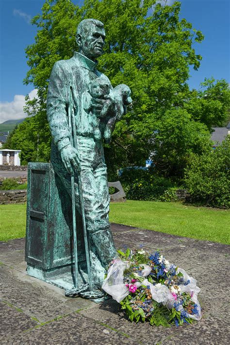 Tom Crean Statue in memorial garden, Annascaul Photograph by David L Moore - Pixels