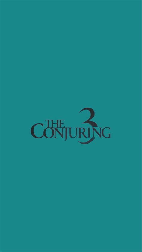 the conjuring logo is shown on a teal green background with black lettering