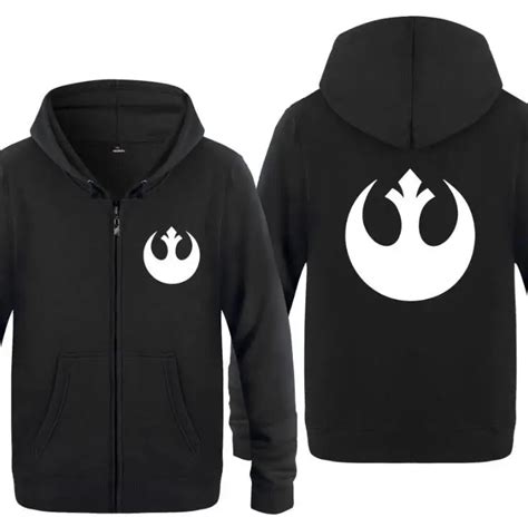 Mens Hoodie Movie Star Wars Rebel Alliance Logo Hoodies Men Fleece Long ...