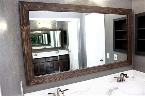 How to Make a Custom DIY Bathroom Mirror Frame - TheDIYPlan