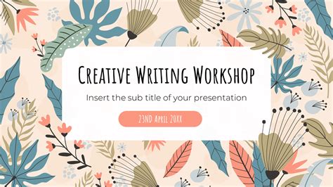 Creative Writing Workshop Google Slides PowerPoint Template