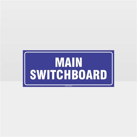 Main Switchboard Sign - Notice/Information Sign - HAZARD SIGNS NZ