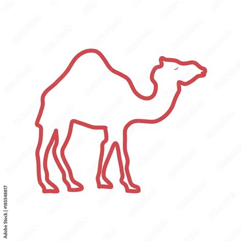 Camel cartoon silhouette neon lines Stock Vector | Adobe Stock