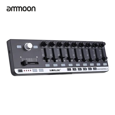 Portable MIDI Controller Mini USB 9 Slim Line Control MIDI Controller Professional MIDI Keyboard ...