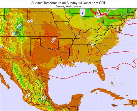 Mississippi Surface Temperature on Sunday 02 May at 7am CDT