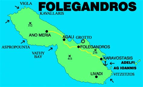 Map of Folegandros | high resolution map of the island