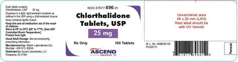 Chlorthalidone - FDA prescribing information, side effects and uses