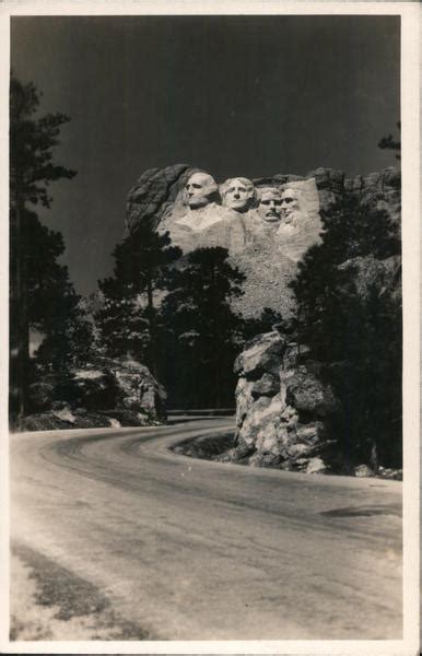 Photograph of Mount Rushmore Theodore Roosevelt Postcard