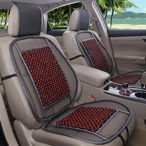 fashion summer bamboo wood universal car seat cover 2 pieces front seat cover set-in Automobiles ...