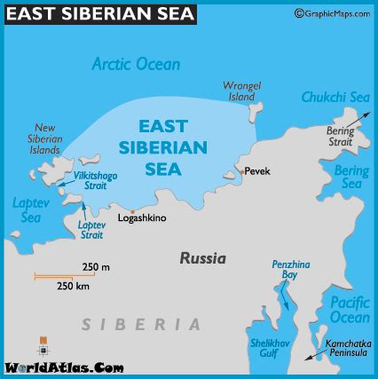 Map of East Siberian Sea, East Siberian Sea Location Facts, Major ...