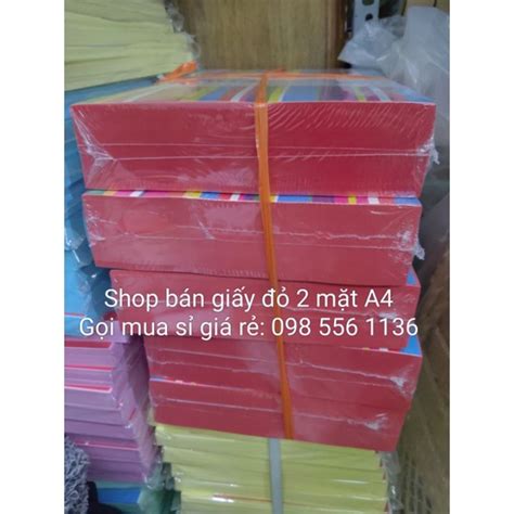 Giấy in màu đỏ A4, tập 500 tờ | Shopee Việt Nam