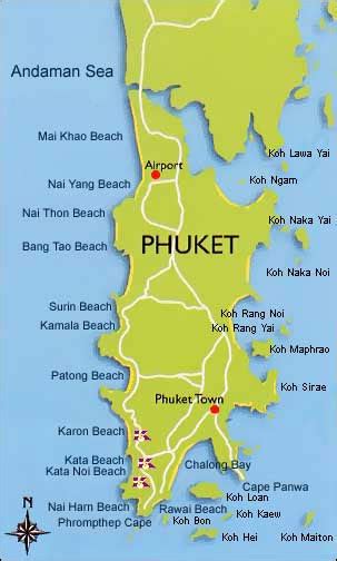 Kata Beach Resort Map, Phuket Hotels, Discount Hotels in Phuket, Thailand