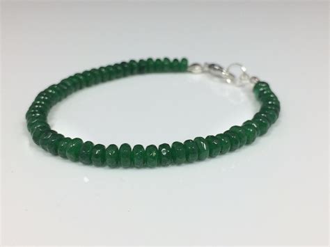 Emerald Bracelet Emerald Gemstone Bracelet Genuine Gemstone - Etsy