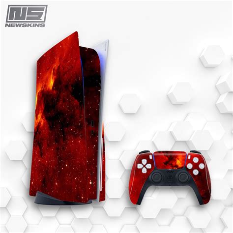 PS5 Skin Red Galaxy Playstation 5 Astral Space Cosmos Full | Etsy