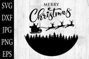 Santa over Forest Christmas Door Sign SV Graphic by Aleksa Popovic ...