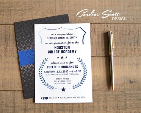 Police Academy Graduation Invitations - Academy Teachers