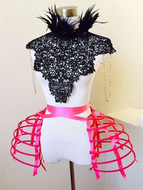 Double pannier Crinoline cage hoop bustle cage skirt two pieces worn ...