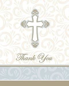 Amazon.com: Divinity Religious Thank You Cards Church Gathering Parties Celebration 8 Ct: Toys ...