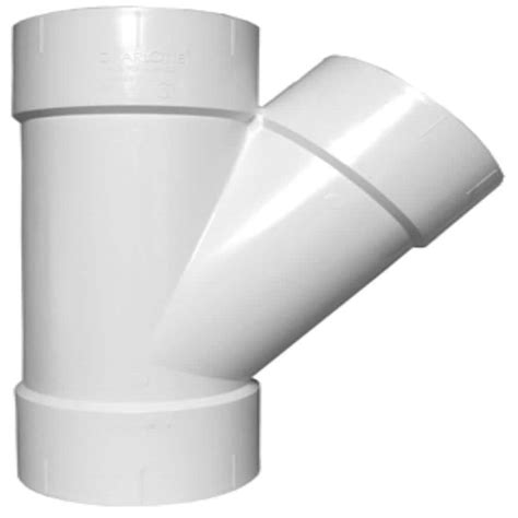 Shop Charlotte Pipe 6-in dia 45-Degree PVC Wye Fitting at Lowes.com