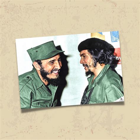 POSTER 0090 - CHE GUEVARA VE FİDEL CASTRO RENKLİ, KUŞE KAĞIT (33X48)